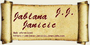 Jablana Janičić vizit kartica
